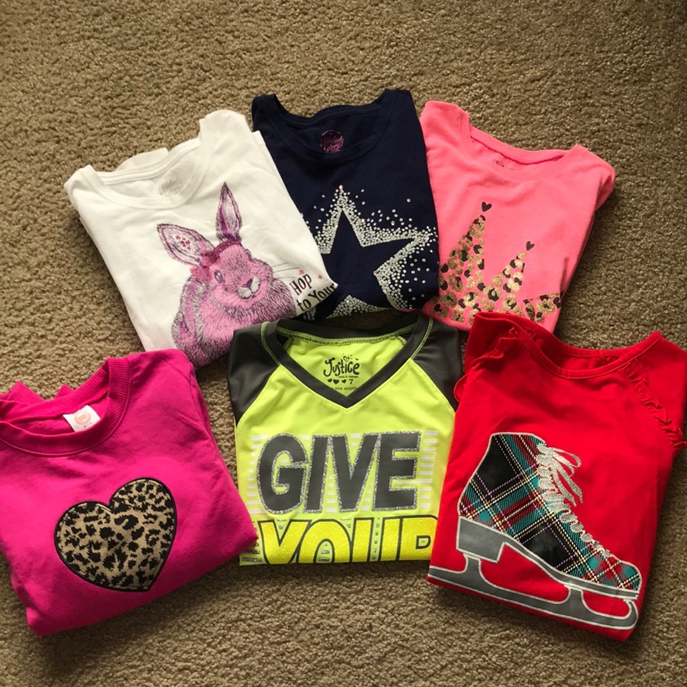 Lot of 7-8 Long Sleeve Girl Shirts